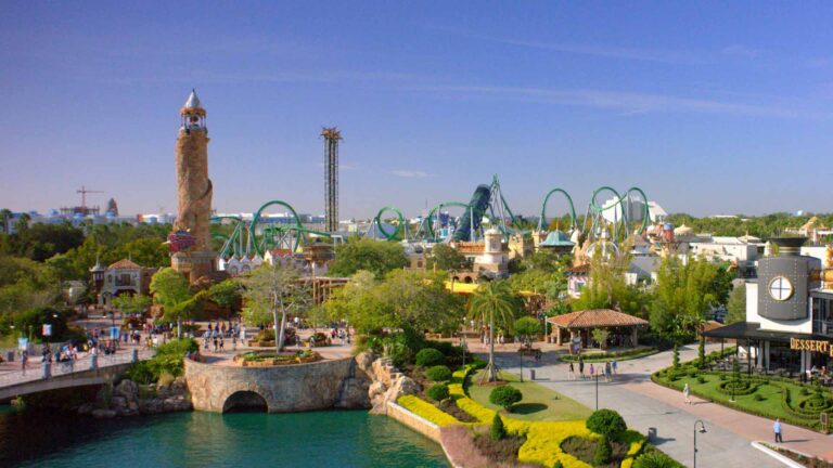 View of Islands of Adventure at the Universal Orlando Resort
